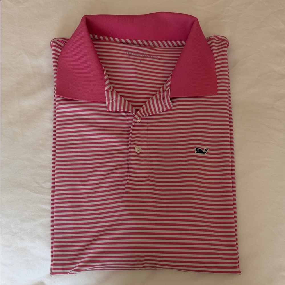 Vineyard Vines Red and White Striped Shirt